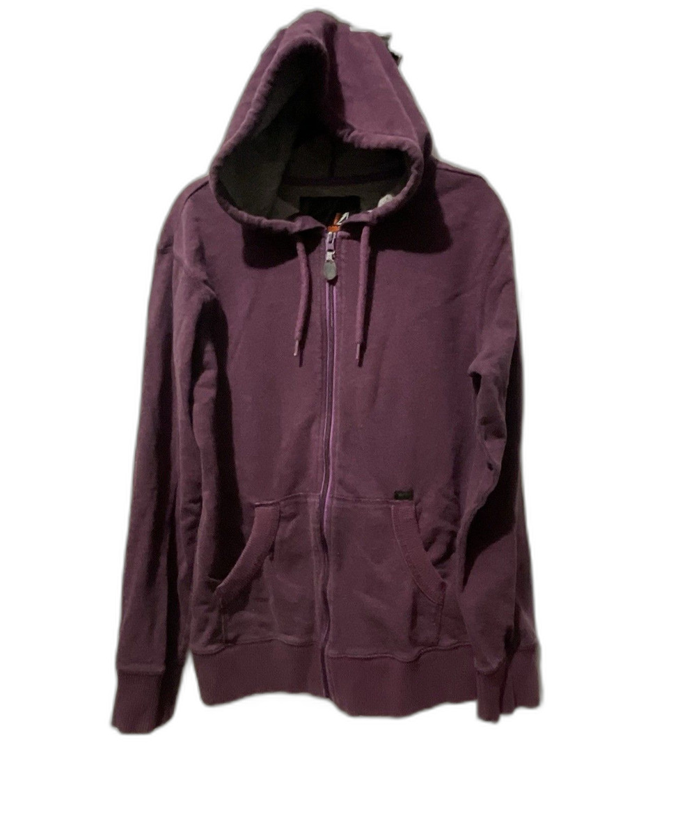 Amplify size Medium Full Zip Hoodie Jacket dark purple w/Pockets Long Sleeve